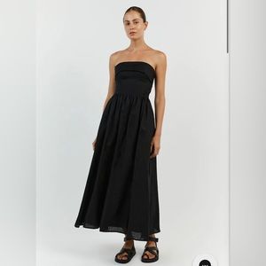 DISSH - Black linen midi dress
